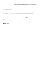 Form WC-303 Claimant Authorization to Disclose Worker&#039;s Compensation Records - Missouri, Page 2