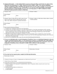 Form WCLoD-1B Claim for Compensation for Line of Duty Compensation Benefits (When the Worker&#039;s Death Occurred on or After August 28, 2017, and Before August 28, 2018) - Missouri, Page 2