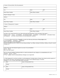 Form MCHR-46 Intake Questionnaire - Housing Complaints - Missouri, Page 2