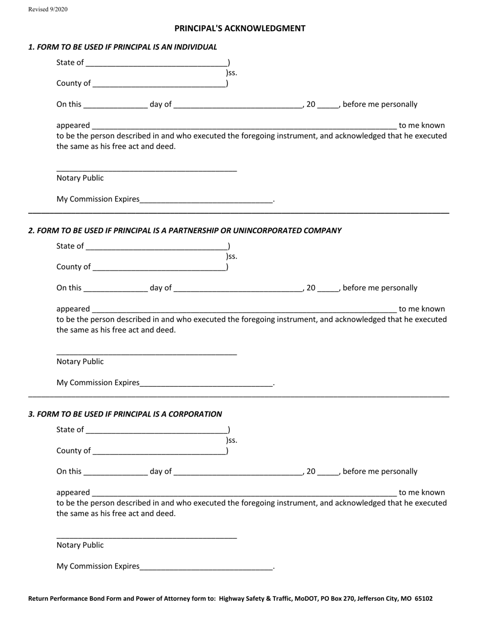 Performance Bond - Missouri, Page 2