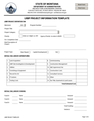 Document preview: Lrbp Project Information Template - Montana