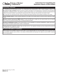 Form 14 Physician&#039;s Report of Work Ability - Ohio, Page 2