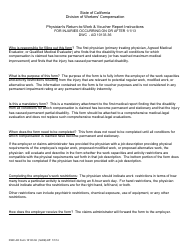 Form 10133.36 Physician&#039;s Return-To-Work and Voucher Report - California, Page 2