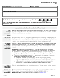 Form N11 &quot;Agreement to End the Tenancy&quot; - Ontario, Canada