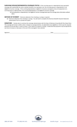 Surviving Spouse/Dependent(s) Election Form - Montana, Page 2