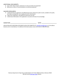&quot;Application for Montana Hemp Advisory Committee&quot; - Montana, Page 2