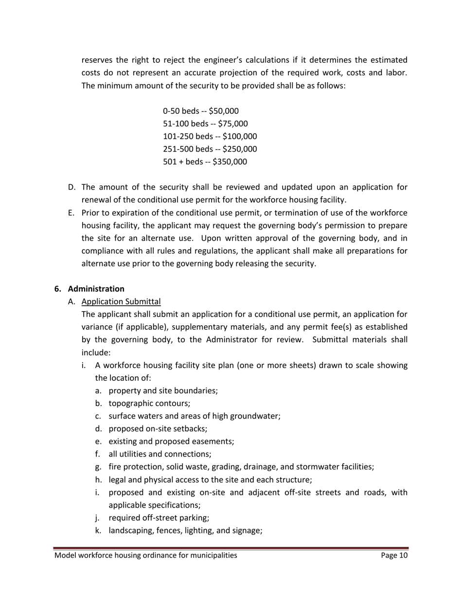Model Workforce Housing Ordinance for Municipalities - Montana, Page 10