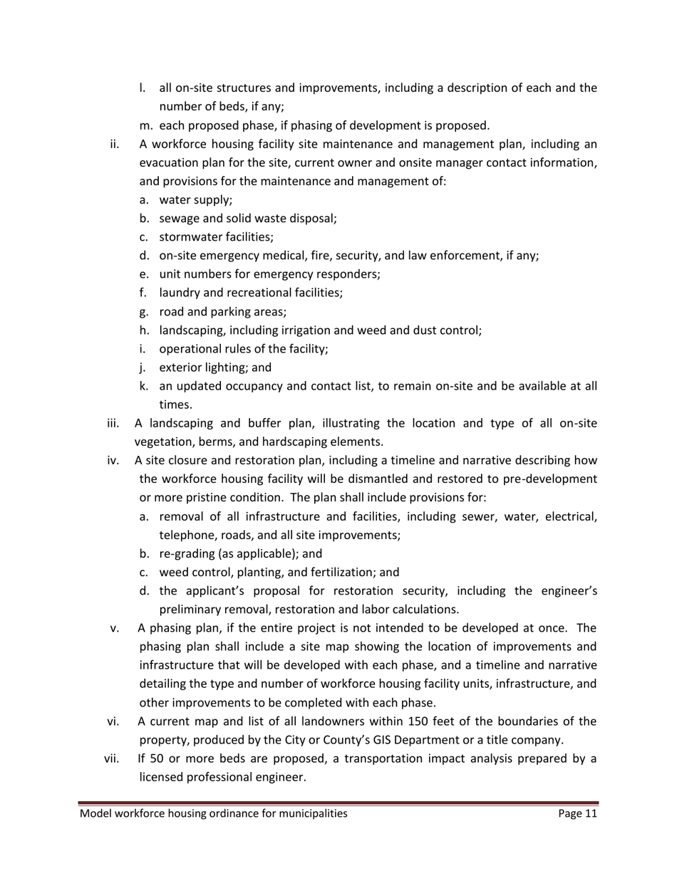 Model Workforce Housing Ordinance for Municipalities - Montana, Page 11