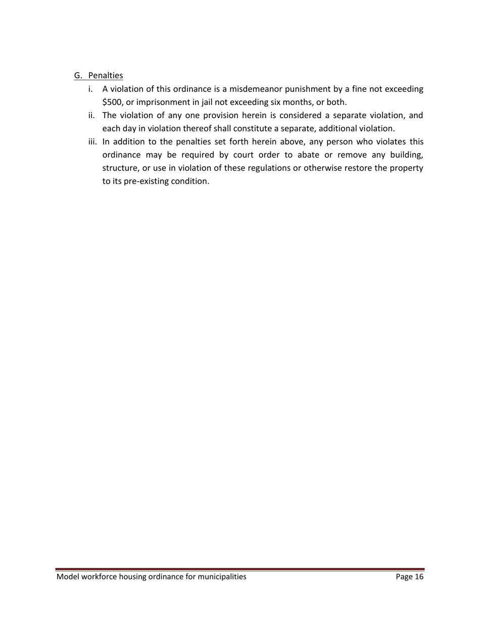Model Workforce Housing Ordinance for Municipalities - Montana, Page 16