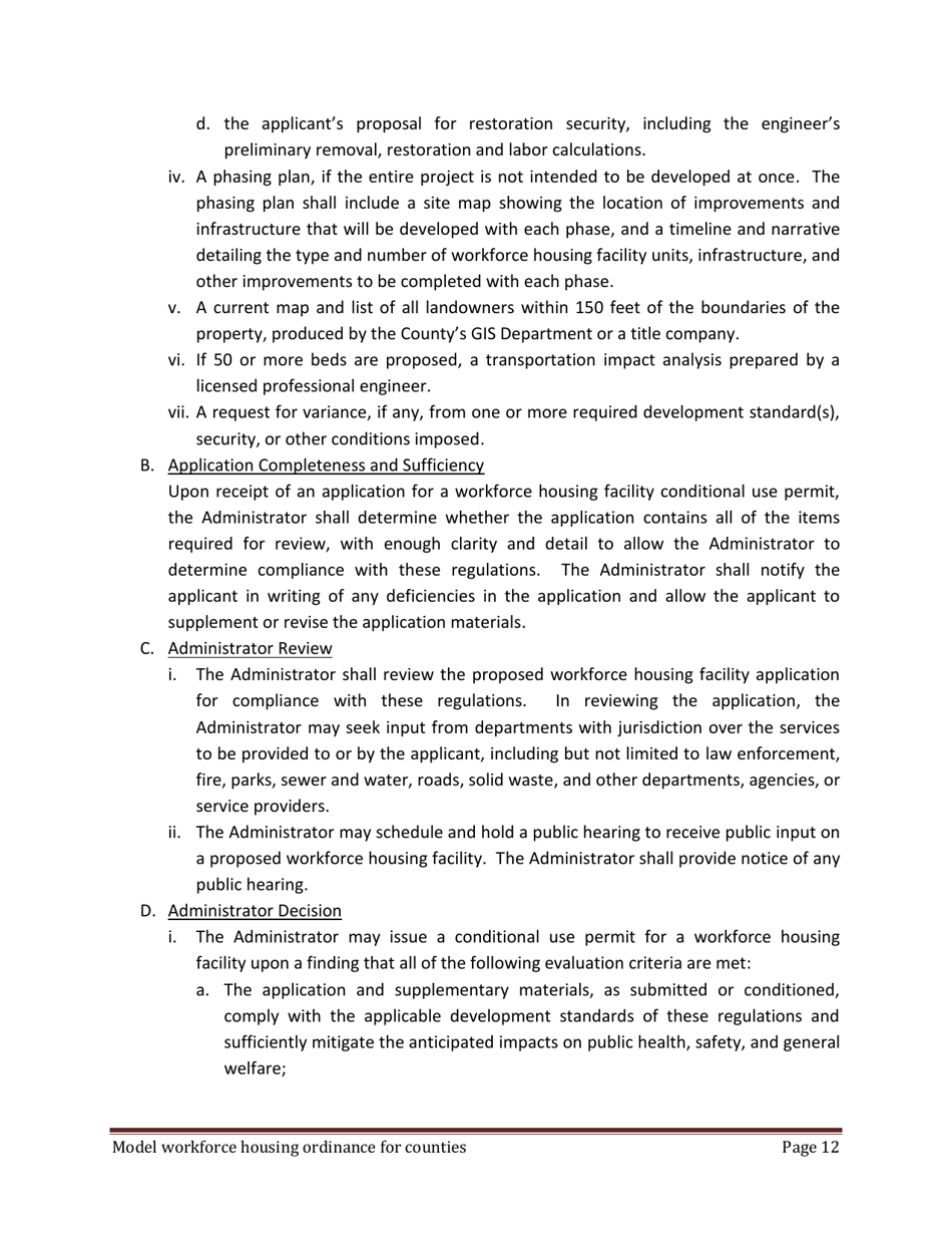 Model Workforce Housing Ordinance for Counties - Montana, Page 12
