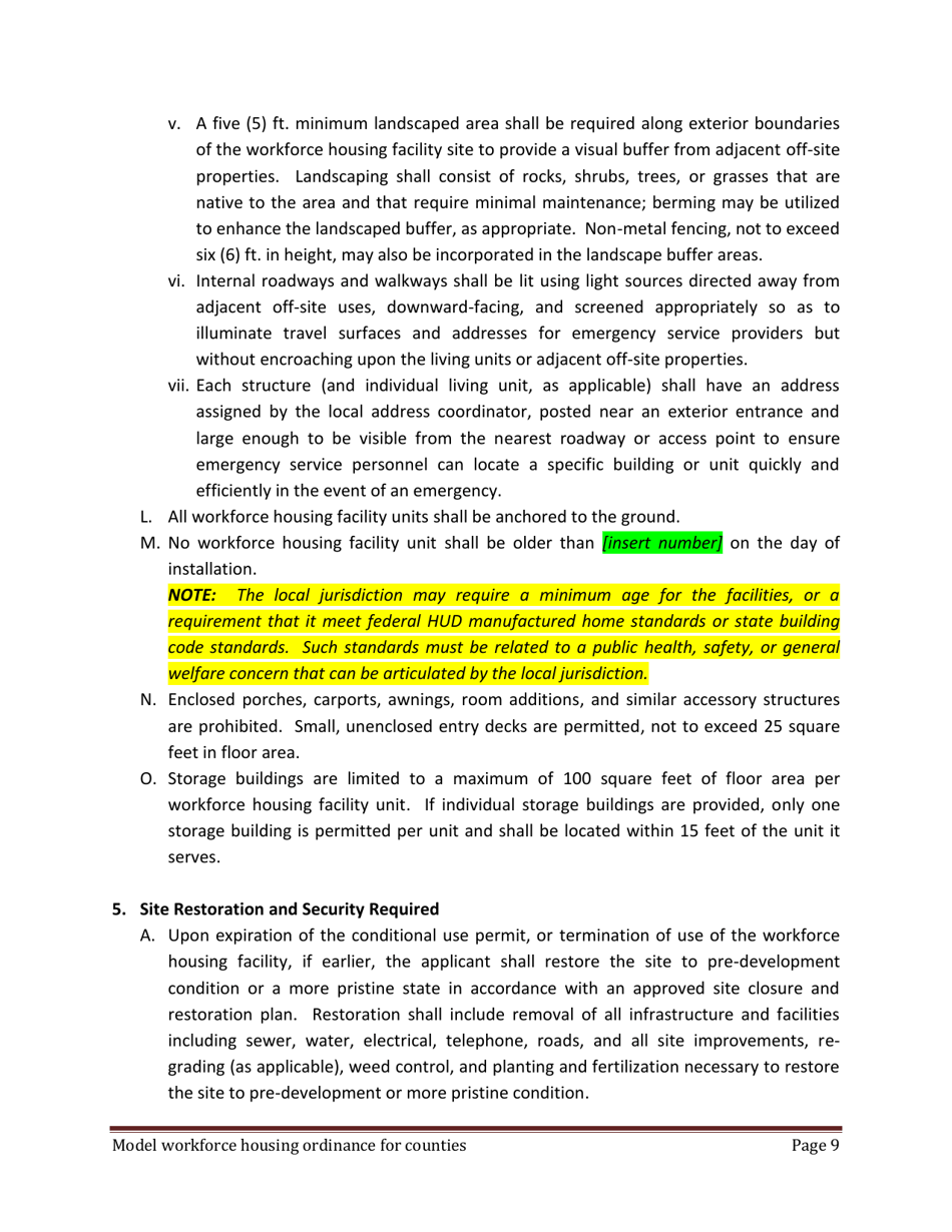 Model Workforce Housing Ordinance for Counties - Montana, Page 9