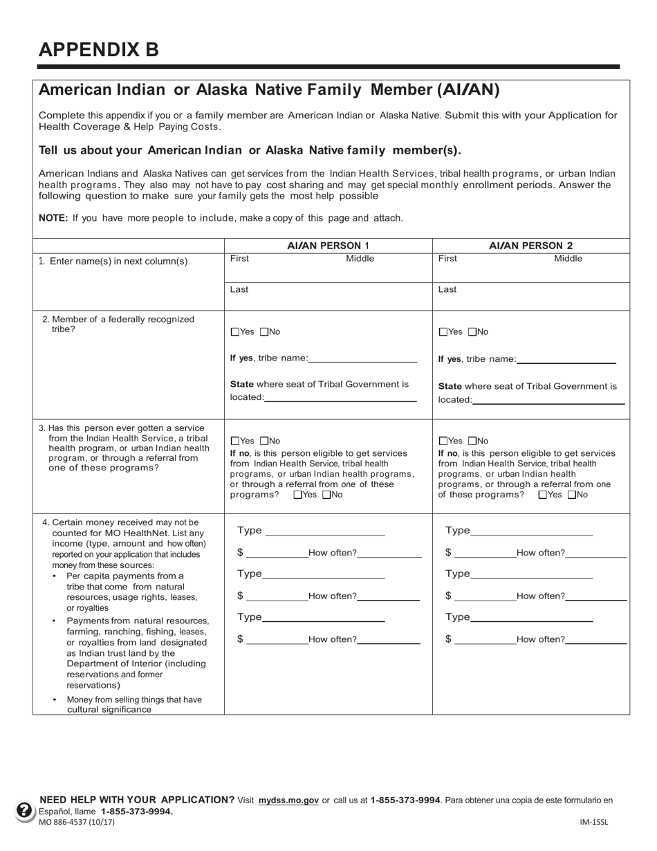 Form MO886-4537 Application for Health Coverage  Help Paying Costs - Missouri, Page 12