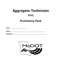 &quot;Aggregate Technician Proficiency Pack&quot; - Missouri, 2022