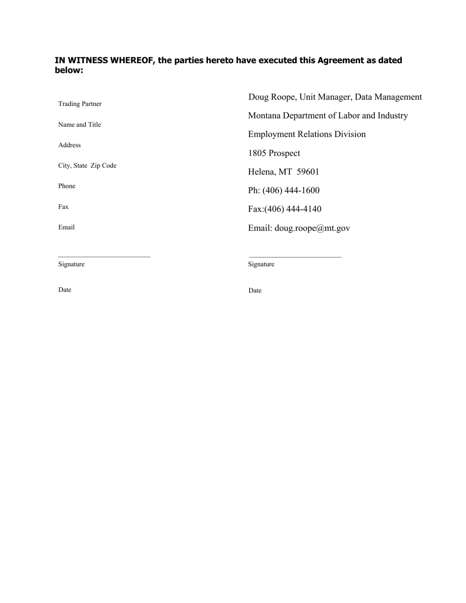 Electronic Data Interchange (Edi) Trading Partner Agreement - Montana, Page 3