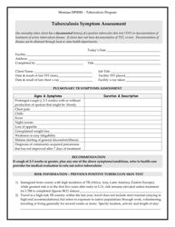 Tuberculosis Symptom Assessment - Montana