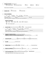 Form 222F-DOMESTIC Pre-1973 Domestic Use Registration of Previously Unrecorded Existing Uses on the Flathead Reservation - Montana, Page 2