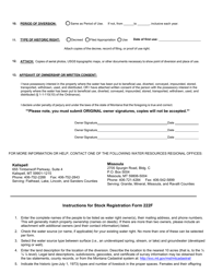 Form 222F-STOCK Pre-1973 Stock Use Registration of Previously Unrecorded Existing Uses on the Flathead Reservation - Montana, Page 3