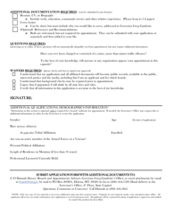 Application for Gubernatorial Appointment - Montana, Page 2