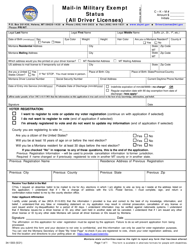 Form 34-1303 Mail-In Military Exempt Status (All Driver Licenses) - Montana, Page 2