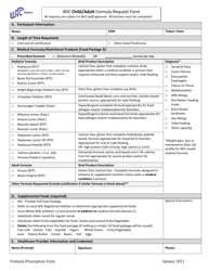 Wic Infant Formula Request Form - Montana, Page 2
