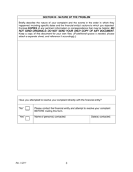 Financial Institutions Complaint Form - Nebraska, Page 3
