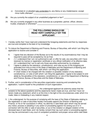 Application for Registration as Issuer-Dealer Agent - Nebraska, Page 4