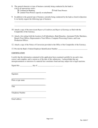 National Banking Association Application to Convert to a Nebraska State Bank - Nebraska, Page 2