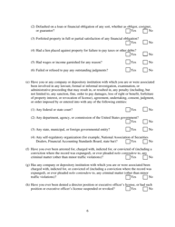 Biographical and Personal Financial Statement for Use With Conditional Bank Charter Application - Nebraska, Page 8