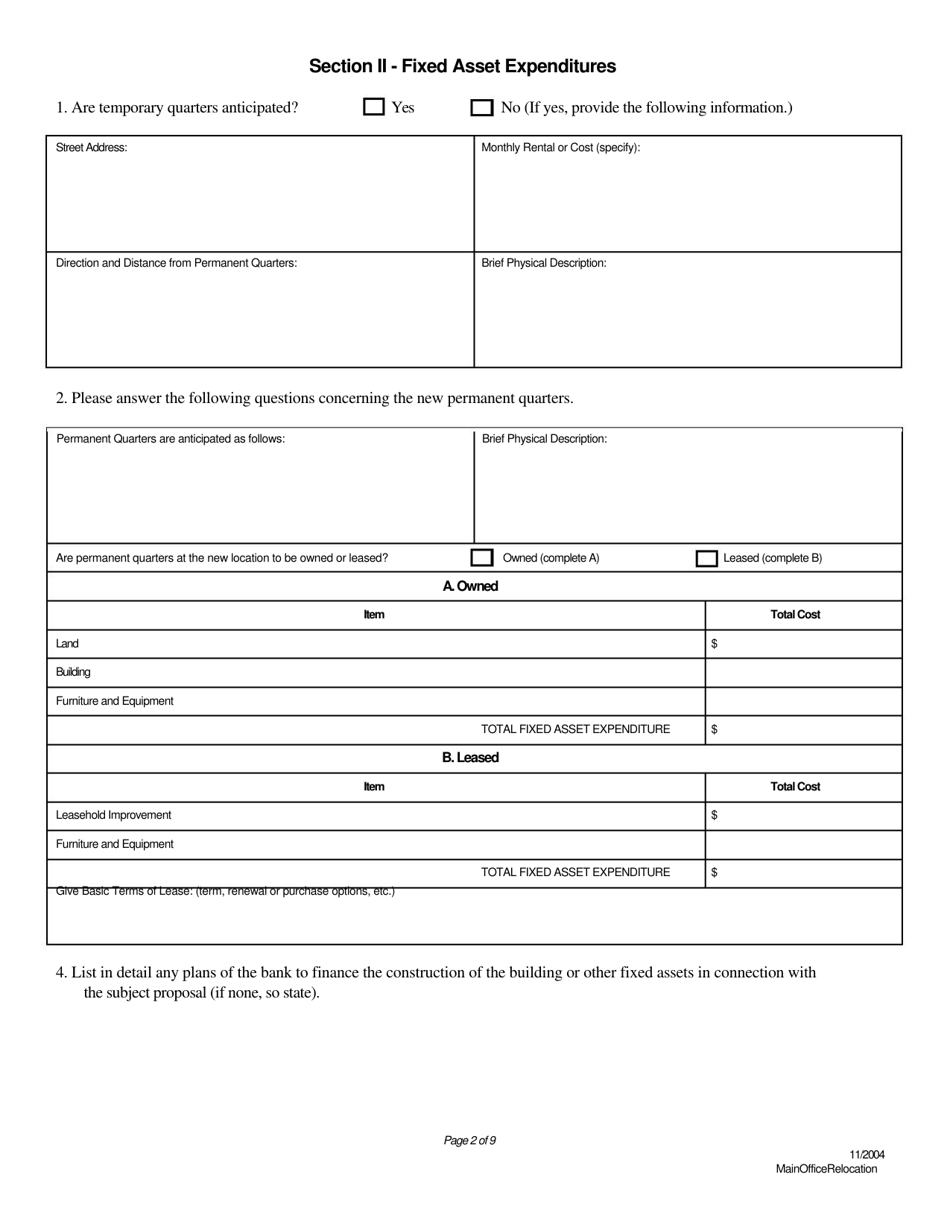 Application to Move Main Office - Nebraska, Page 2