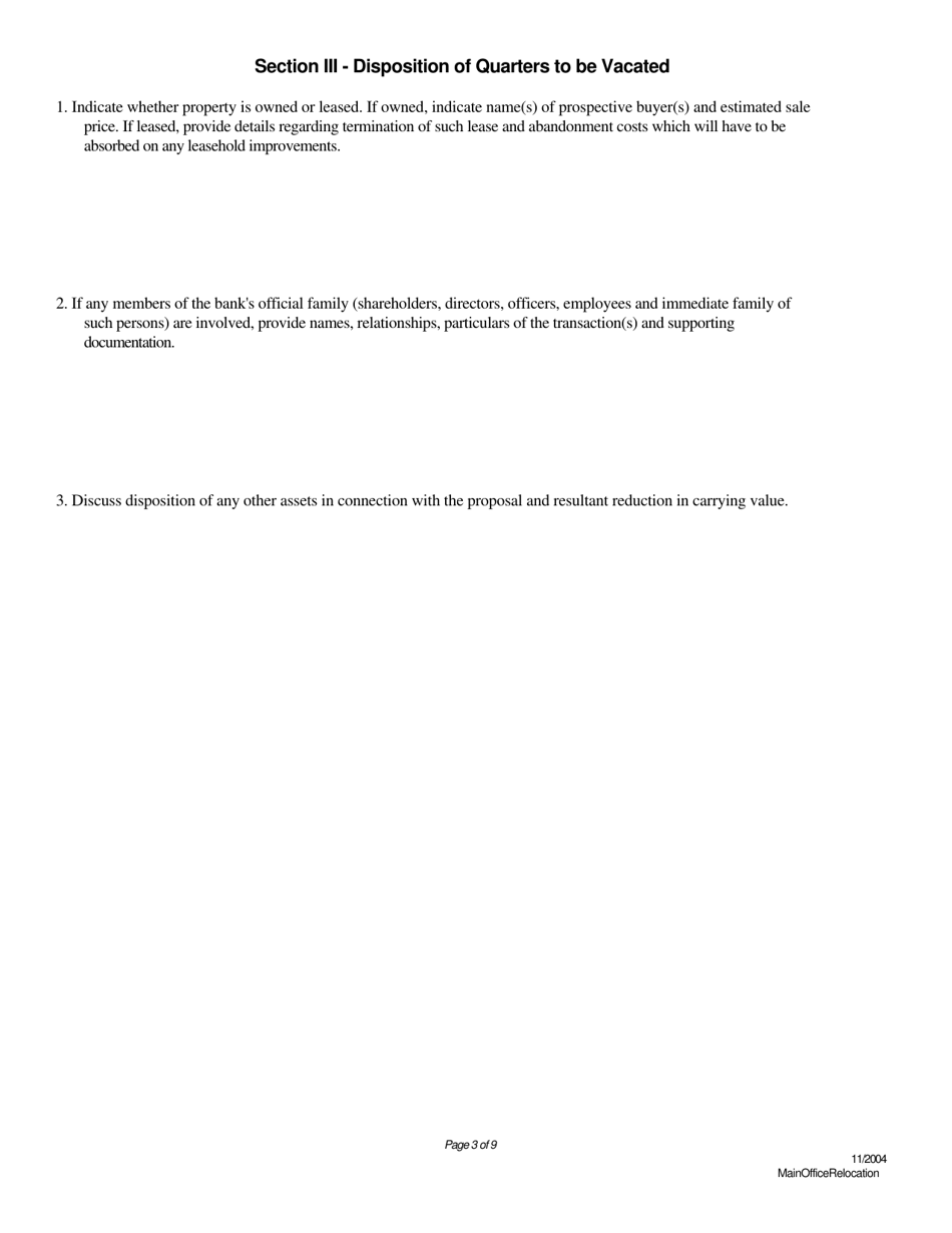 Application to Move Main Office - Nebraska, Page 3