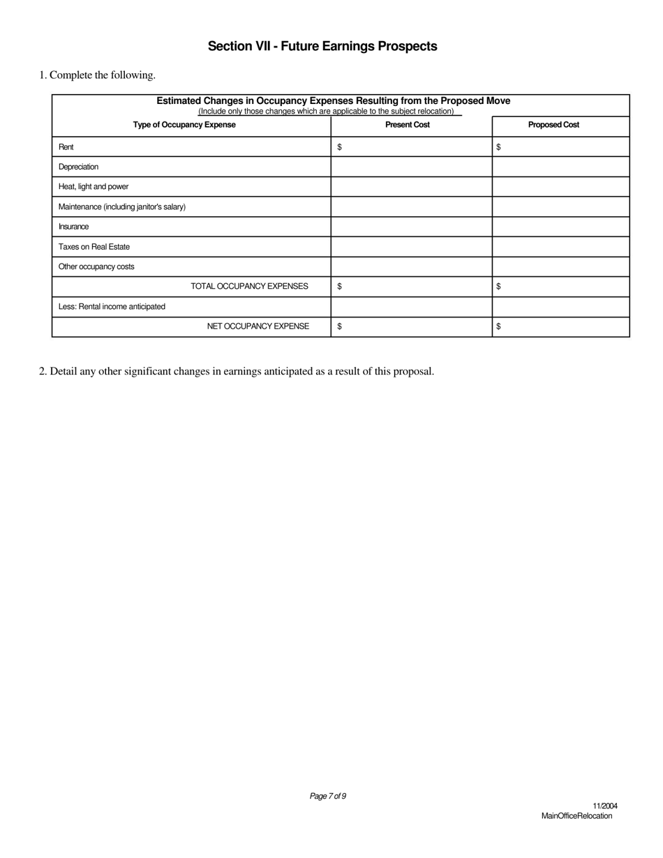 Application to Move Main Office - Nebraska, Page 7