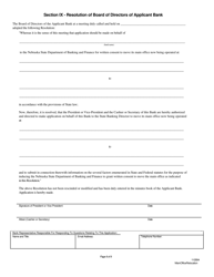 Application to Move Main Office - Nebraska, Page 9