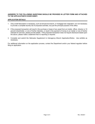 Uniform Interagency Application/Notice Application - Nebraska, Page 3