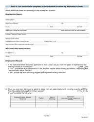 Executive Officer&#039;s License Application for Transfer - Nebraska, Page 2