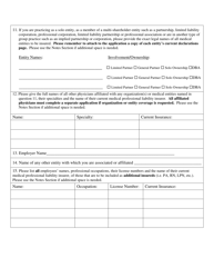Nebraska Residual Malpractice Insurance Authority Professional Liability Application Occurrence Form - Nebraska, Page 2
