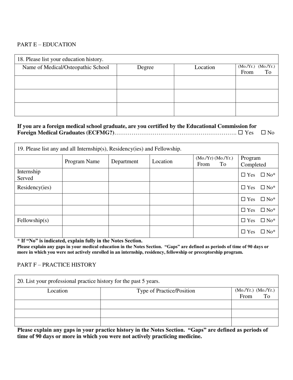 Nebraska Residual Malpractice Insurance Authority Professional Liability Application Occurrence Form - Nebraska, Page 4