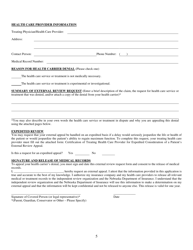 Appendix B External Review Request Form - Nebraska, Page 2