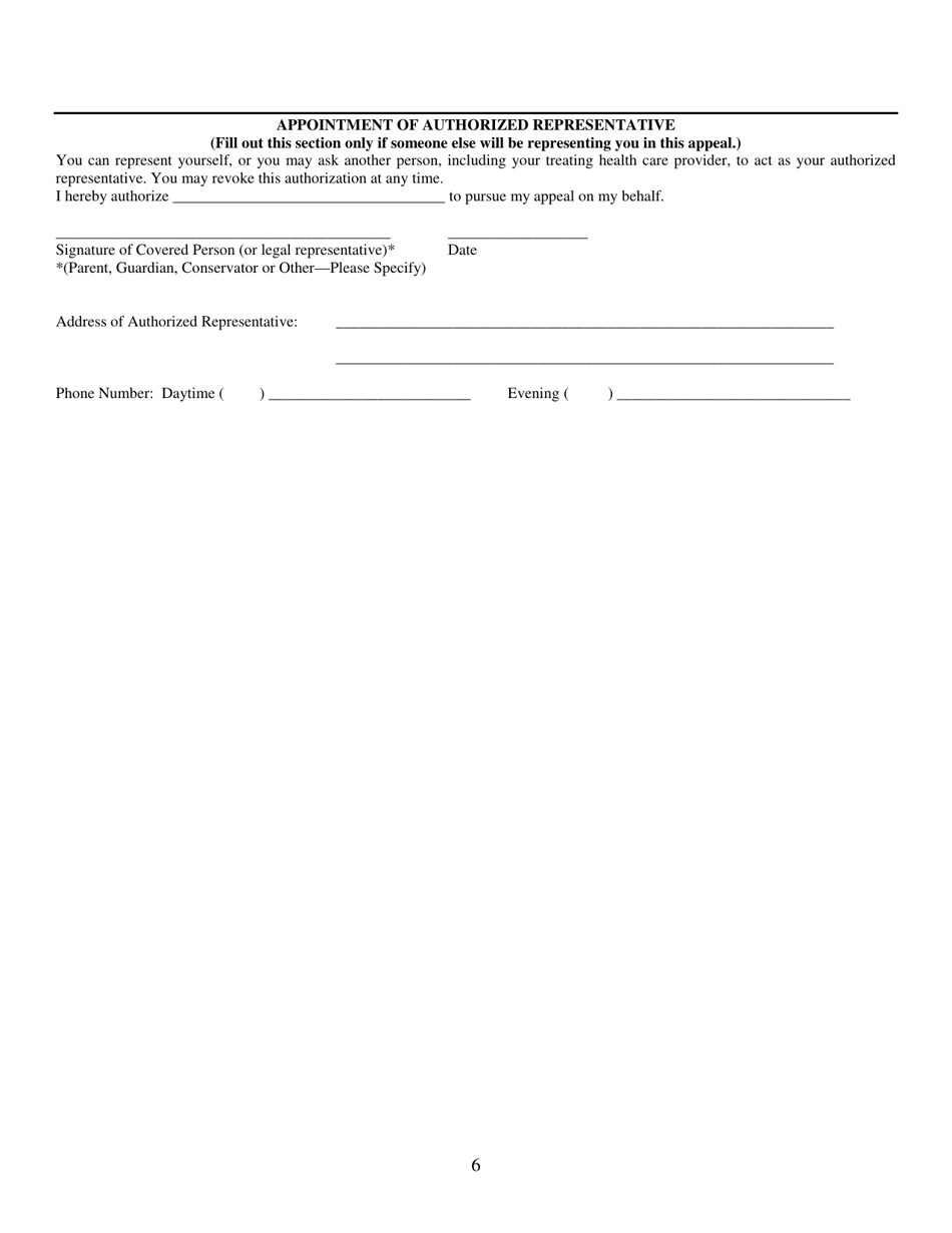 Appointment of Authorized Representative - Nebraska, Page 1