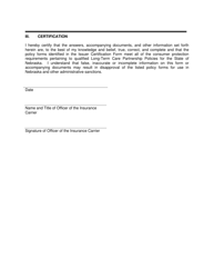 Attachment B Issuer Certification Form - Nebraska, Page 5