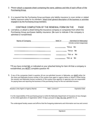 Nebraska Purchasing Group Registration Renewal - Nebraska, Page 4