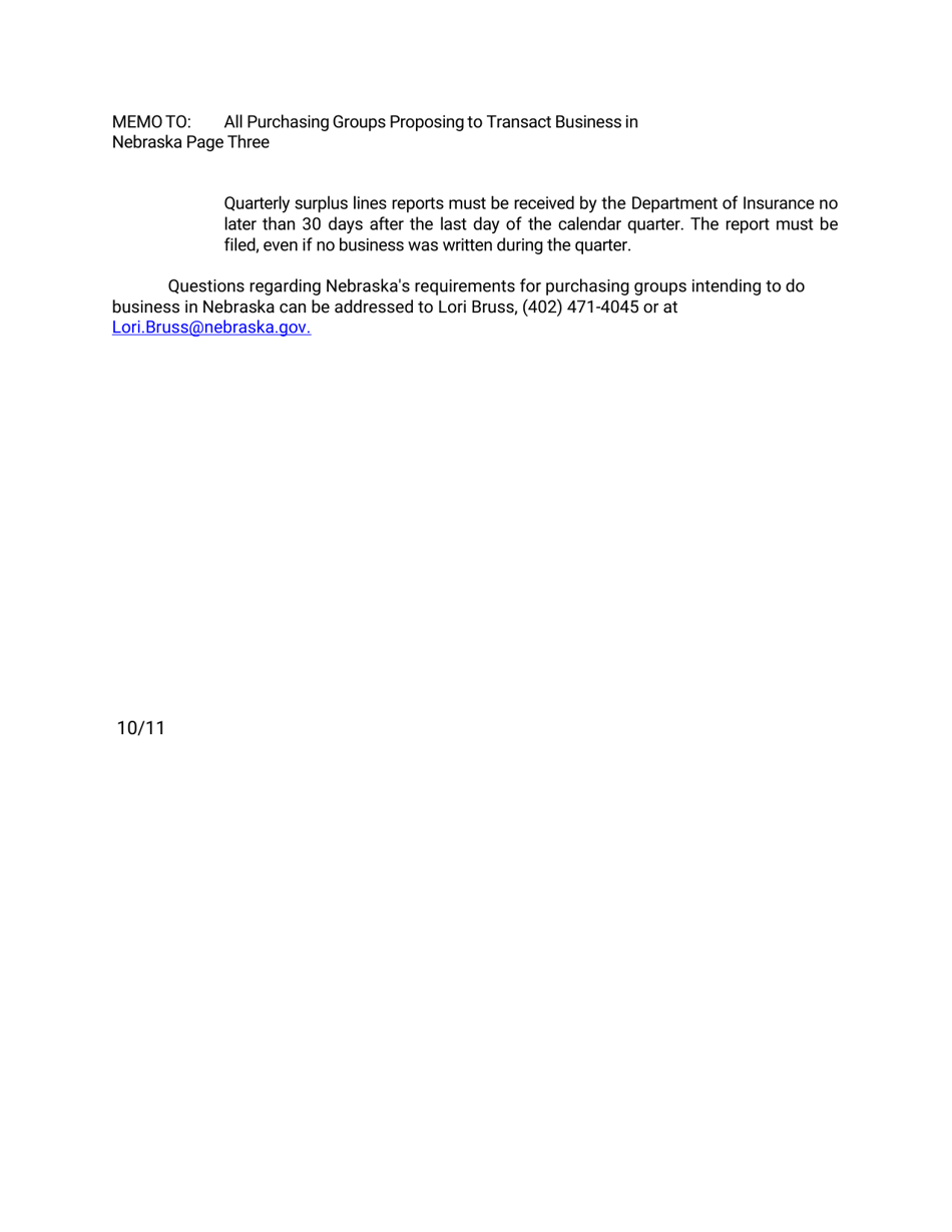 Purchasing Group Notice and Registration Form - Nebraska, Page 3