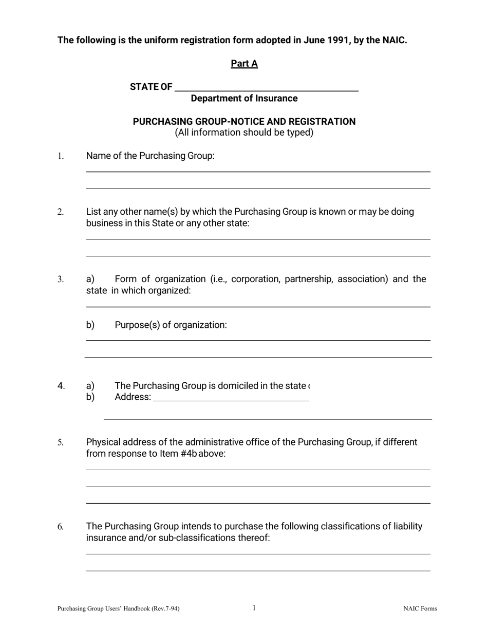 Purchasing Group Notice and Registration Form - Nebraska, Page 4