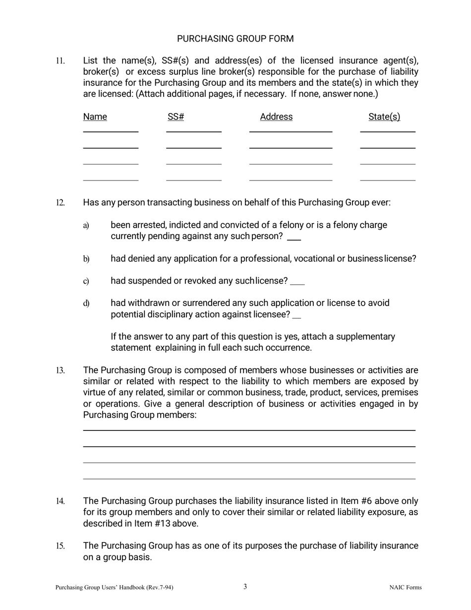 Purchasing Group Notice and Registration Form - Nebraska, Page 6