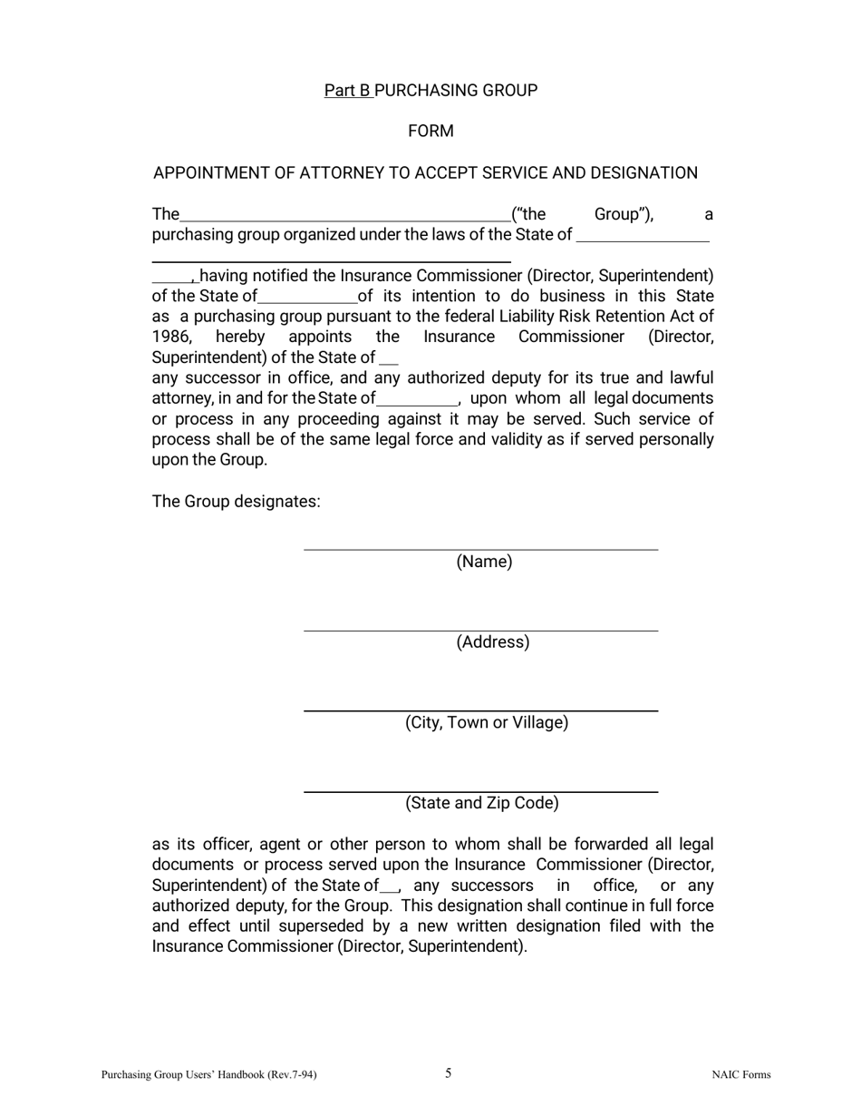 Purchasing Group Notice and Registration Form - Nebraska, Page 8