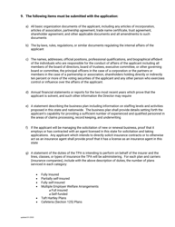 Application for Certificate of Authority Third Party Administrator - Nebraska, Page 3