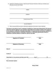 Application for Certificate of Authority Third Party Administrator - Nebraska, Page 4
