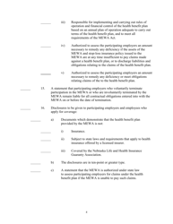 Multiple Employer Welfare Arrangement Application for Certificate of Registration - Nebraska, Page 4