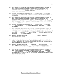 Appendix A Legal Description Dictionary Statements - Nebraska, Page 10