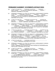 Appendix A Legal Description Dictionary Statements - Nebraska, Page 13