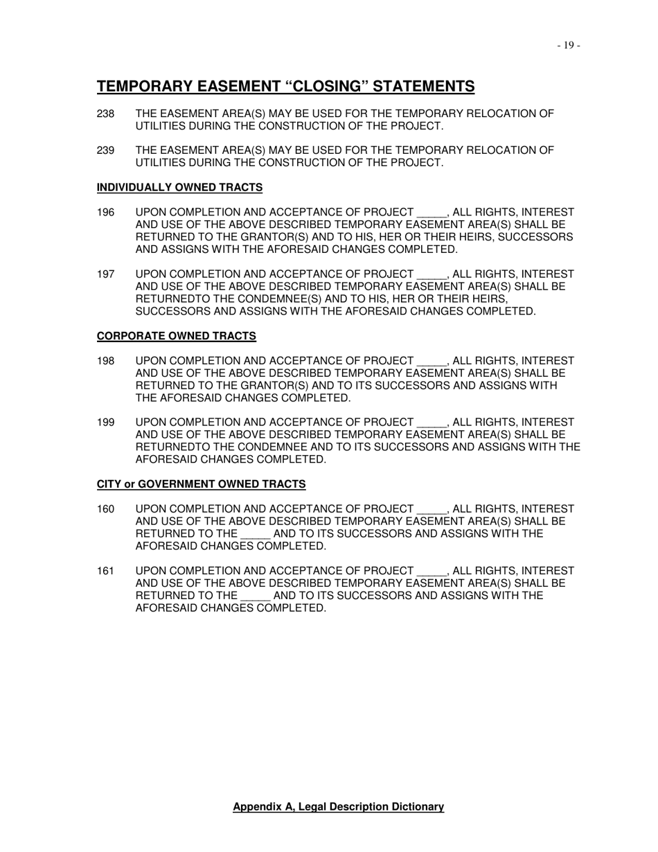 Appendix A Legal Description Dictionary Statements - Nebraska, Page 19